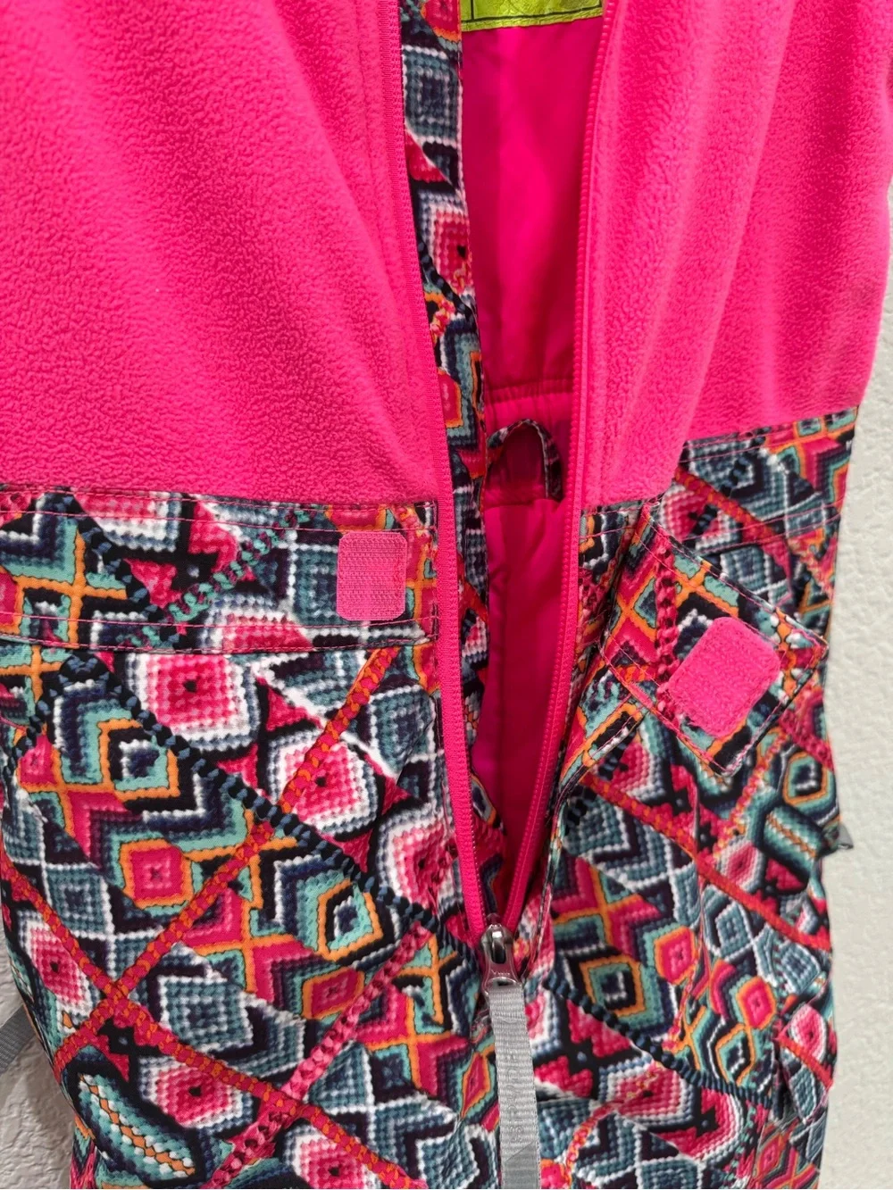 Spyder Girls Ski Bib Snow Pants Pink Fleece Insulated Winter Size 7 Snowboard